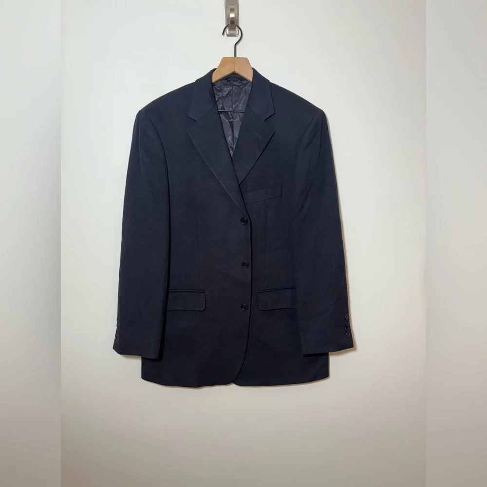 Brooks Brothers 346 Black 100% Cashmere Blazer Jacket Size 42R